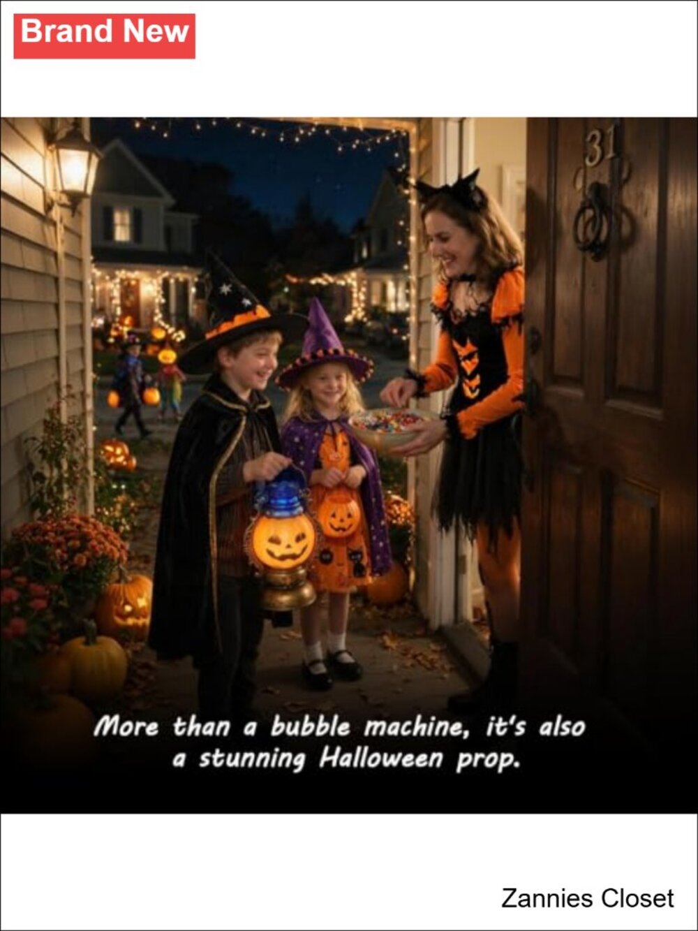 👻 Halloween Pumpkin Bubble Machine Kids 3+ Automatic Light Music Jack-o-Lantern - Picture 4 of 6